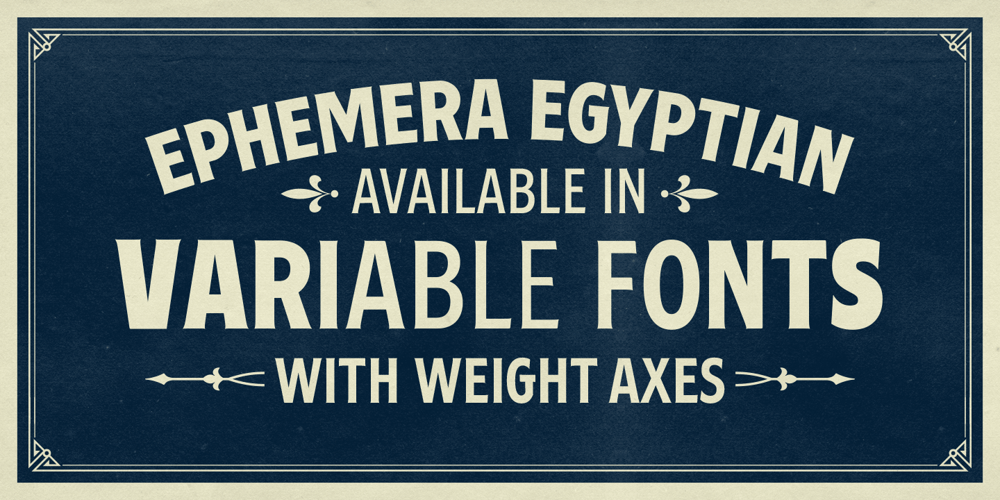 Пример шрифта Ephemera Egyptian Light